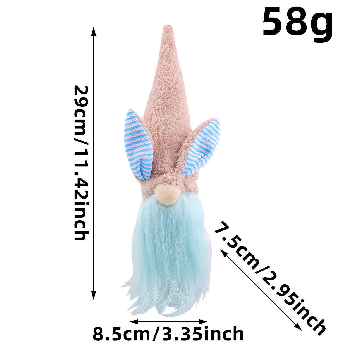 D2 - 17 conejo de orejas de colores para hombres