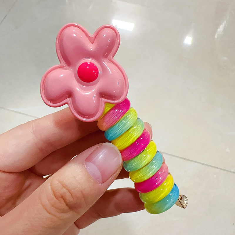 2#핑크색 꽃(전화선)