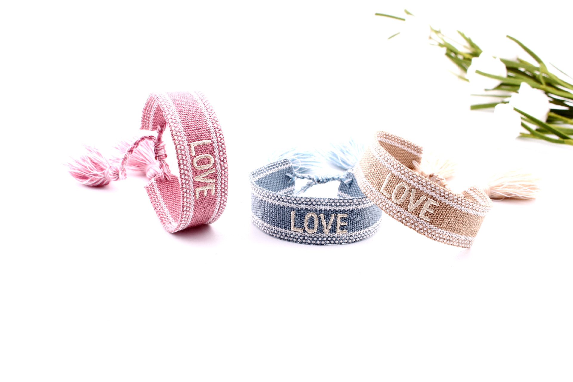 Ethnic Style Letter Polyester Embroidery Unisex Bracelets 1 Piece display picture 4