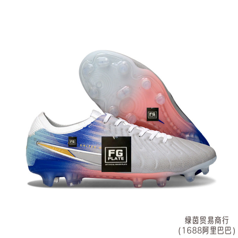 Cross-Border Wholesale Tiempo Legend 10 Tenth Generation Knitted Waterproof Long Spike Fg Football Shoes Tiempo Legend X
