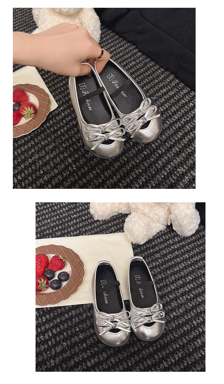 Mädchen Leder Ballerinas Mit Schleife Für Festliche Anlässe_voghion.com
