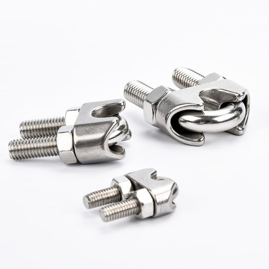 Factory direct 304 stainless steel wire rope Chuck rigging U-shaped clip rope buckle clip head lock rope tightener wire