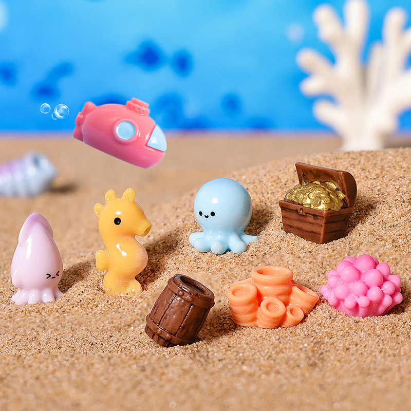 Micro Landscape Ornaments Creative Underwater Marine Animal Landscaping Resin DIY Craft Decorative Small Ornaments Accessories Wholesale