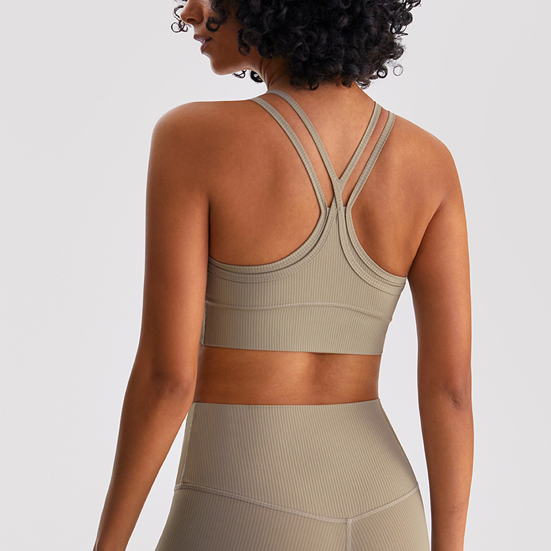 Nuevo falso de dos piezas de belleza espalda yoga sujetador costilla cómodo entrenamiento profesional fitness de una pieza ropa interior deportiva