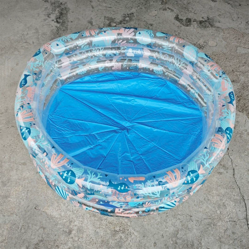 Производители изготавливают на заказ круглые детские надувные бассейны из ПВХ с трехслойным покрытием и цветной печатью.