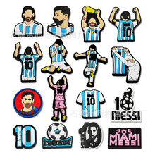 梅西鞋花鞋扣diy洞洞鞋装饰品足球洞洞鞋配饰高级感鞋花鞋扣