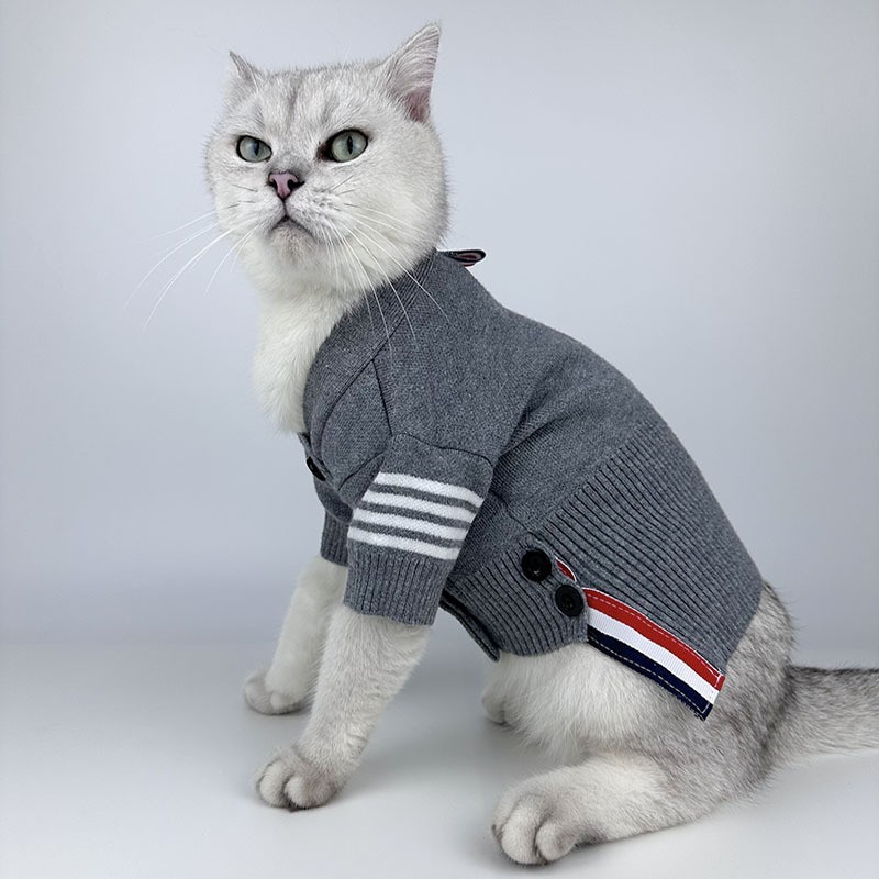 Otoño e invierno, suéter de punto cálido para mascotas, perro, gato, Teddy Bichon francés Dou, ropa de marca de moda, venta al por mayor de fábrica