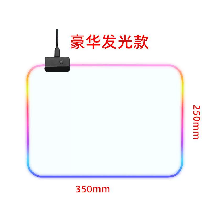 Большой RGB коврик для мыши и стола, 350×250×3 мм или 800×300×4 мм, противоскользящее резиновое основание