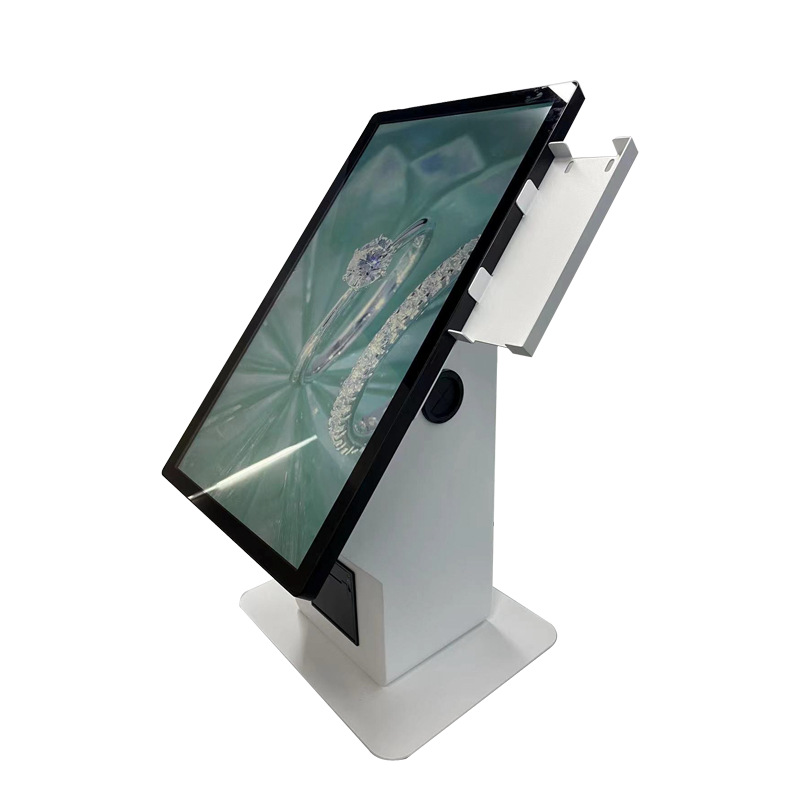 23.6寸桌面二维码自助点餐机人脸识别一体机打印收款机触摸屏收银