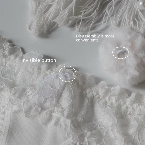 Rabbit tail ok* Japanese lace underwear, feminine detachable hair ball, pure desire girl's seamless thong T-pants