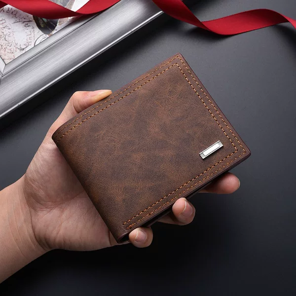 Men's Wallet Multifunctional Leather Wallet Fashionable Short Wallet Men Leather Cross-Border Wholesale Wallet Men
