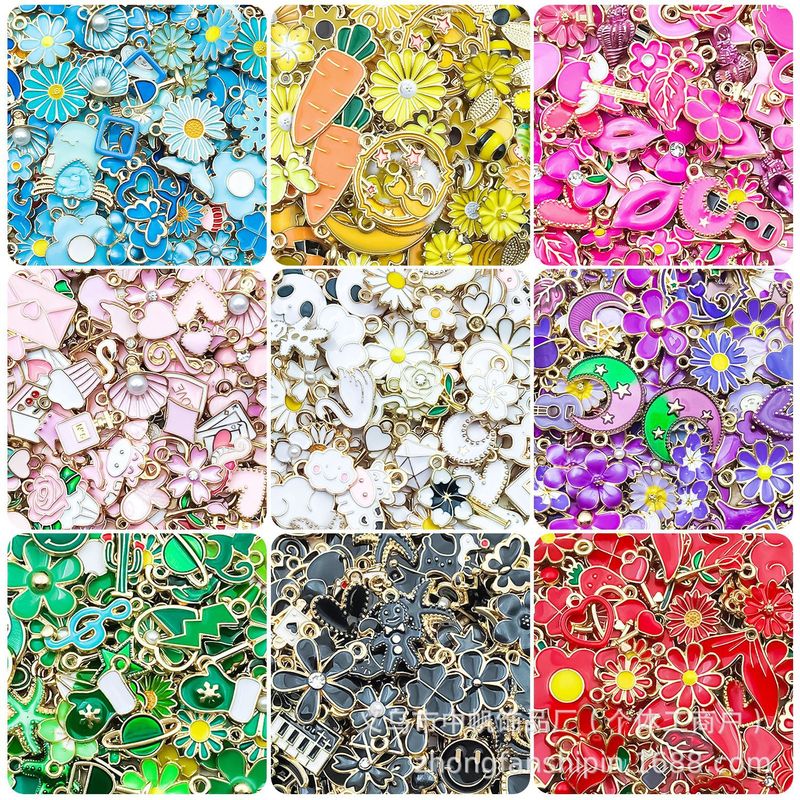 20/50/100 9 色の混合オイルドリップ合金ジュエリーアクセサリー DIY ブレスレットネックレスペンダントペンダントのクロスボーダー特別供給|undefined