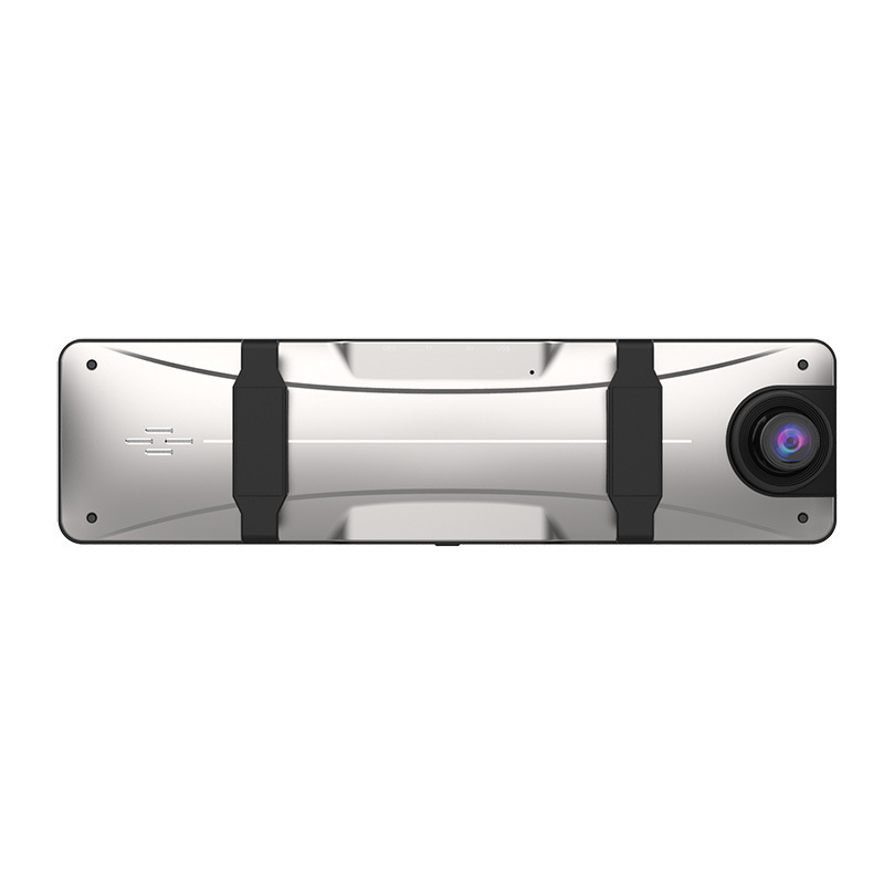 Streaming media driving recorder HD 4K rearview mirror double recording 12-inch reversing image WiFi interconnection GPS