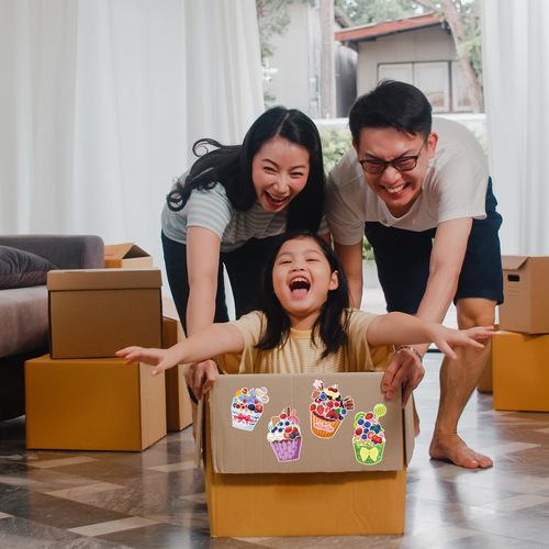 CM2212010 Amazon cross-border children's figures cartoon DIY hand account puzzle strawberry ice cream stickers