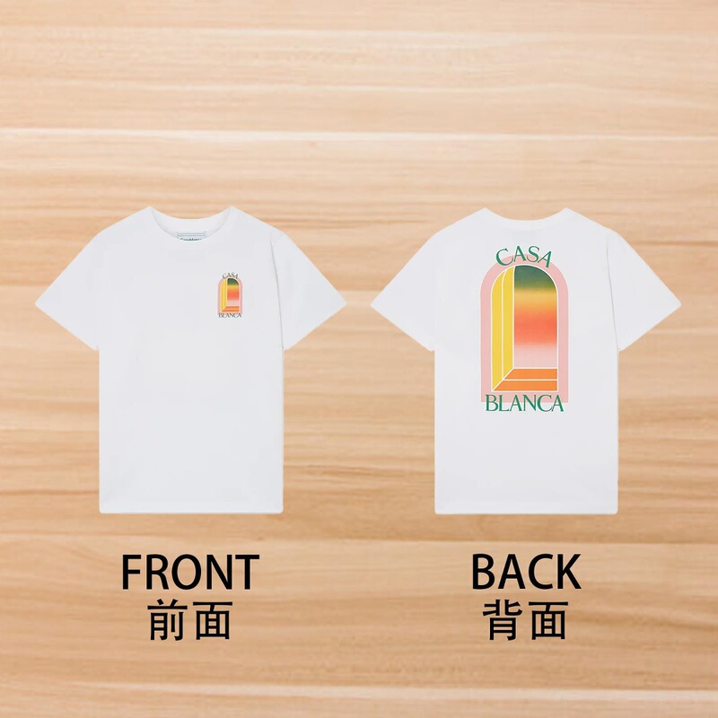 カサブランカ カサブランカ 半袖 ヘビーウェイト 260g アメリカのトレンド ブランド ニッチ ルーズ ハイストリート Tシャツ|undefined