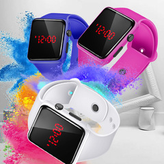 黑色手錶新款男女士電子表青少年學生LED夜光時尚潮流運動手環表