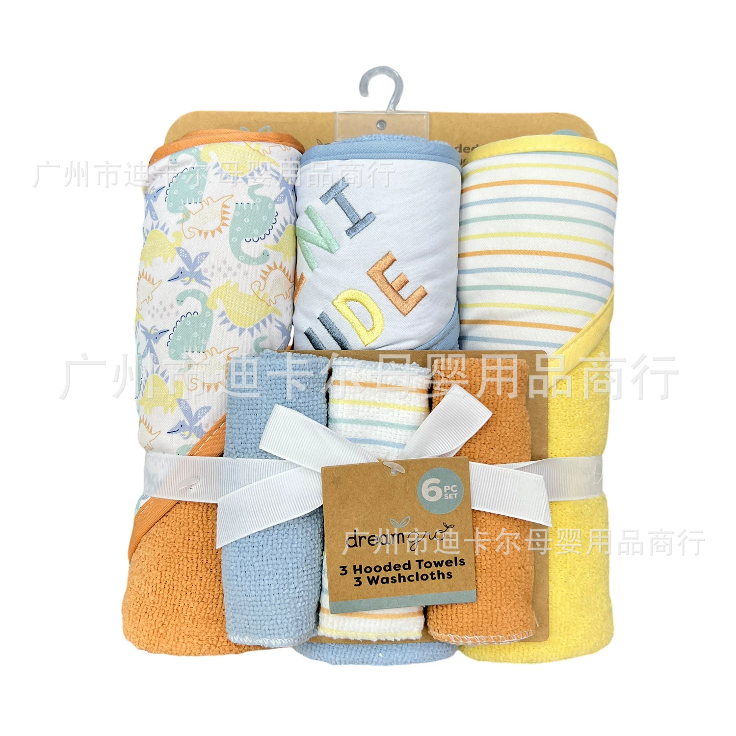 Comercio exterior toallas con capuz para bebés toallas materiales cómodos y suaves 6 paquetes en stock 6PCS SET