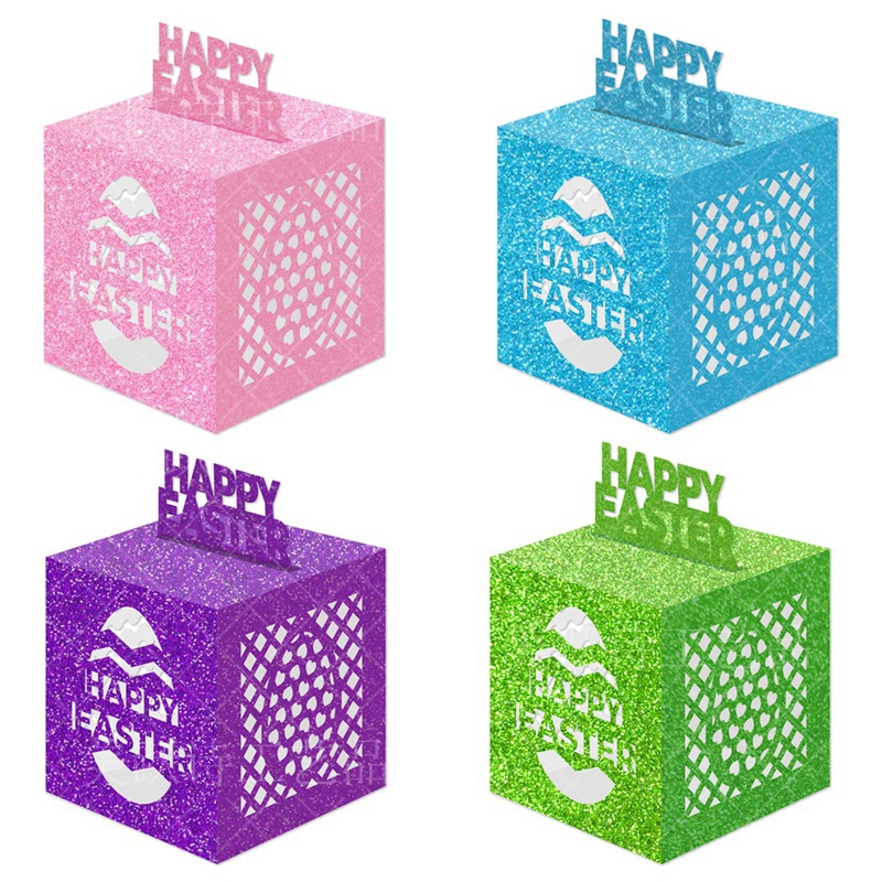 2024 Pascua fiesta decoración huevo caja feliz Pascua atmósfera decoración hueco Conejo caja