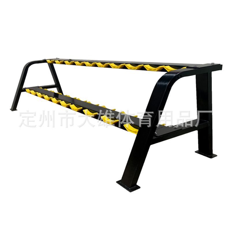 Mancuerna rack espesado tubo de acero Barbell rack hogar comercial equipo de fitness de doble capa hervidor campana rack mancuerna en forma de rack