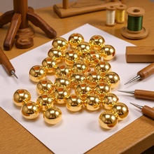 18k金珠配件au750彩金4-5mm diy 手链项链吊坠古法亮面定位珠批发