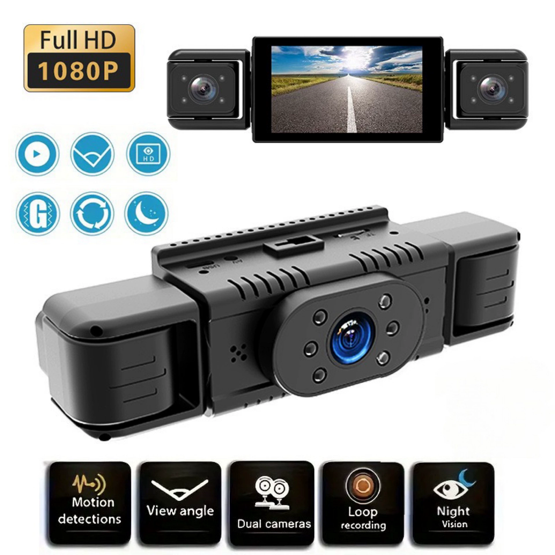 4K четырехканальный четырехлинзовый трансграничный WIFI видеорегистратор с инфракрасным ночным видением GPS одновременный дисплей и запись подключение мобильного телефона