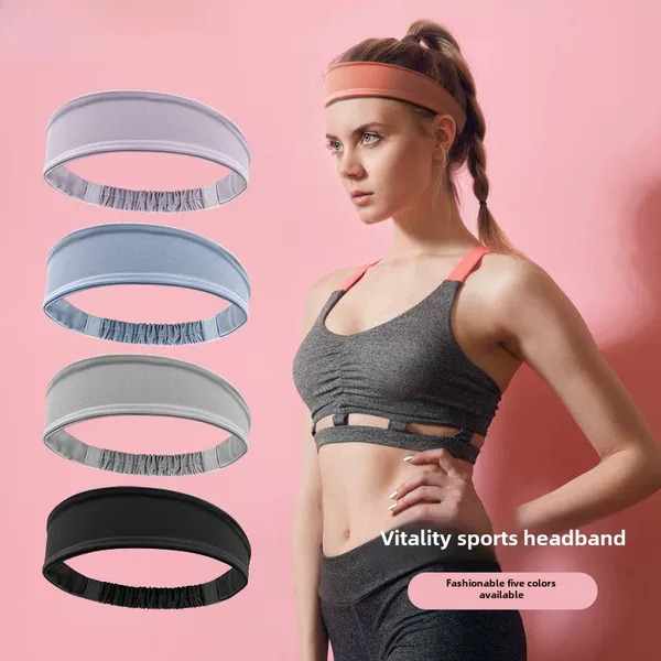Sports Running Headband Fitness Yoga Forehead Protector Headband Tennis Quick-Drying Sweat-Absorbent Antiperspirant Band Breathable Headband in Stock