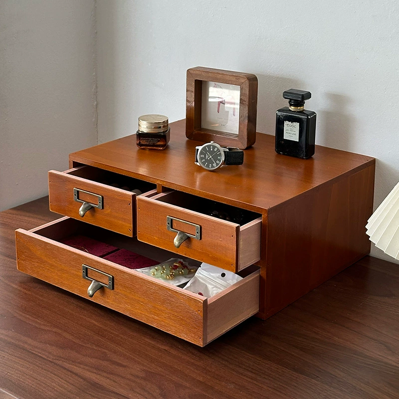 Деревянная настольная стойка для хранения мусора канцелярские принадлежности шкафчик стол офисный ящик шкафчик косметика коробка для хранения