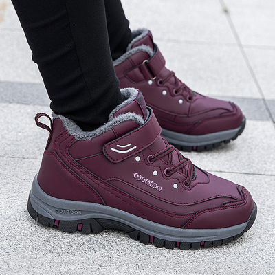 足力威棉鞋女冬季加绒保暖加厚老人鞋 滑中老年健步鞋妈妈运动鞋|ms