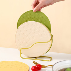 High-temperature resistant and thick silicone heat insulation mat, anti-scald home dining table mat, kitchen desktop pot and pan mat, heat-resistant sand pot mat