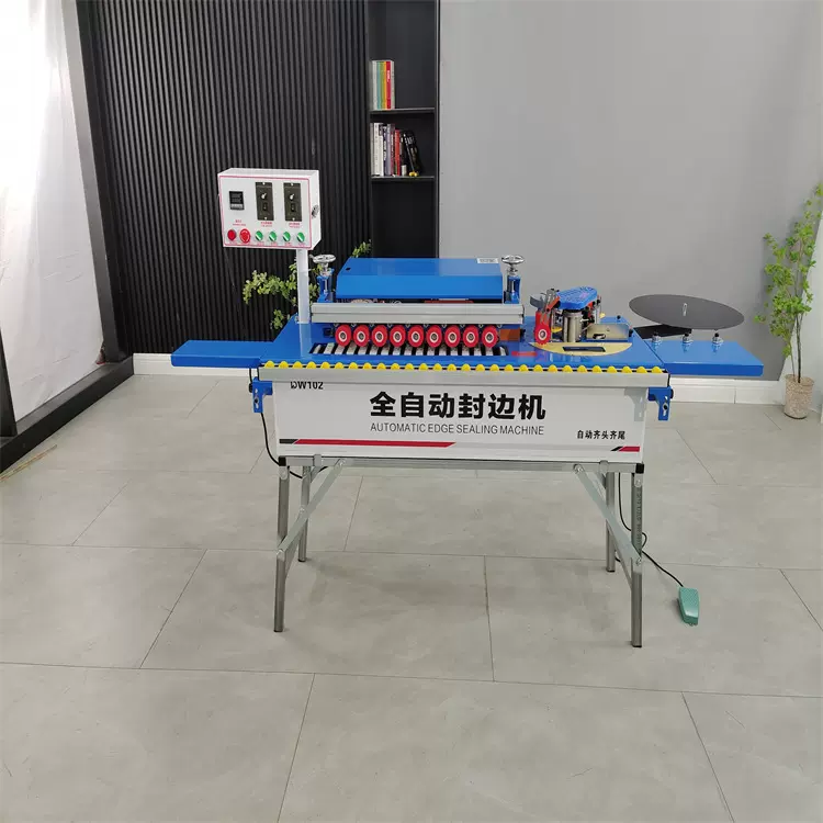 小型全自动封边机木工机械橱柜家具全自动直线封修抛光木工封边机