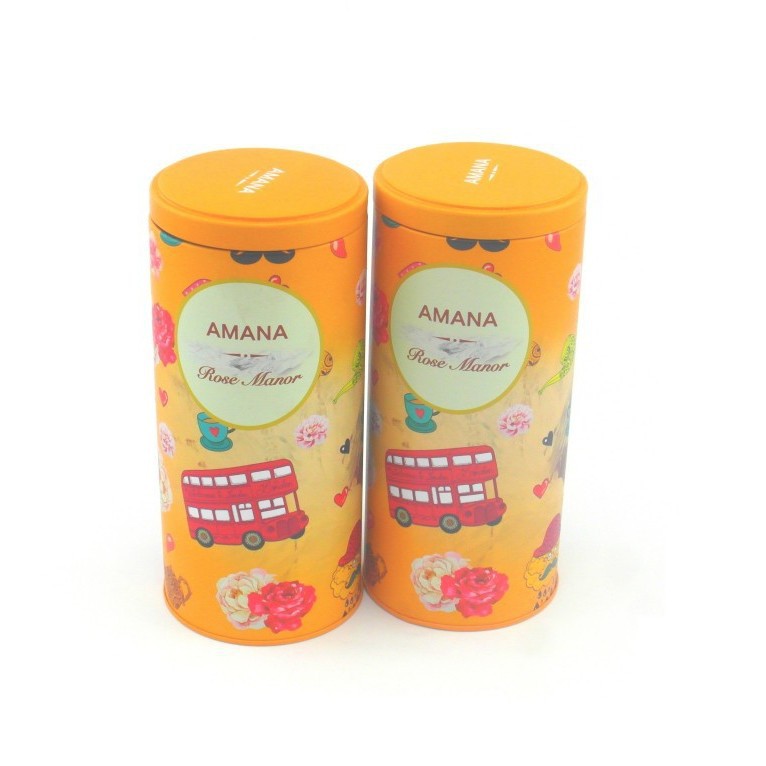 柠檬食品罐包装 高档茶叶圆形铁罐 东莞厂家供应马口铁金属罐