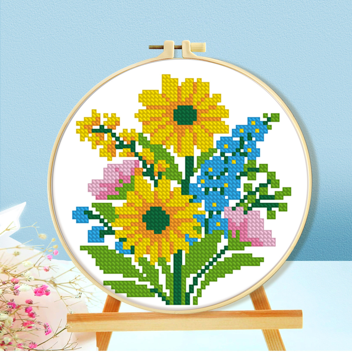 Mona Lisa Royal Cross Stitch Colección de flores y pájaros Estilo chino auspicioso, festivo y sencillo, sala de estar, bordado de hilo hecho a mano image 4