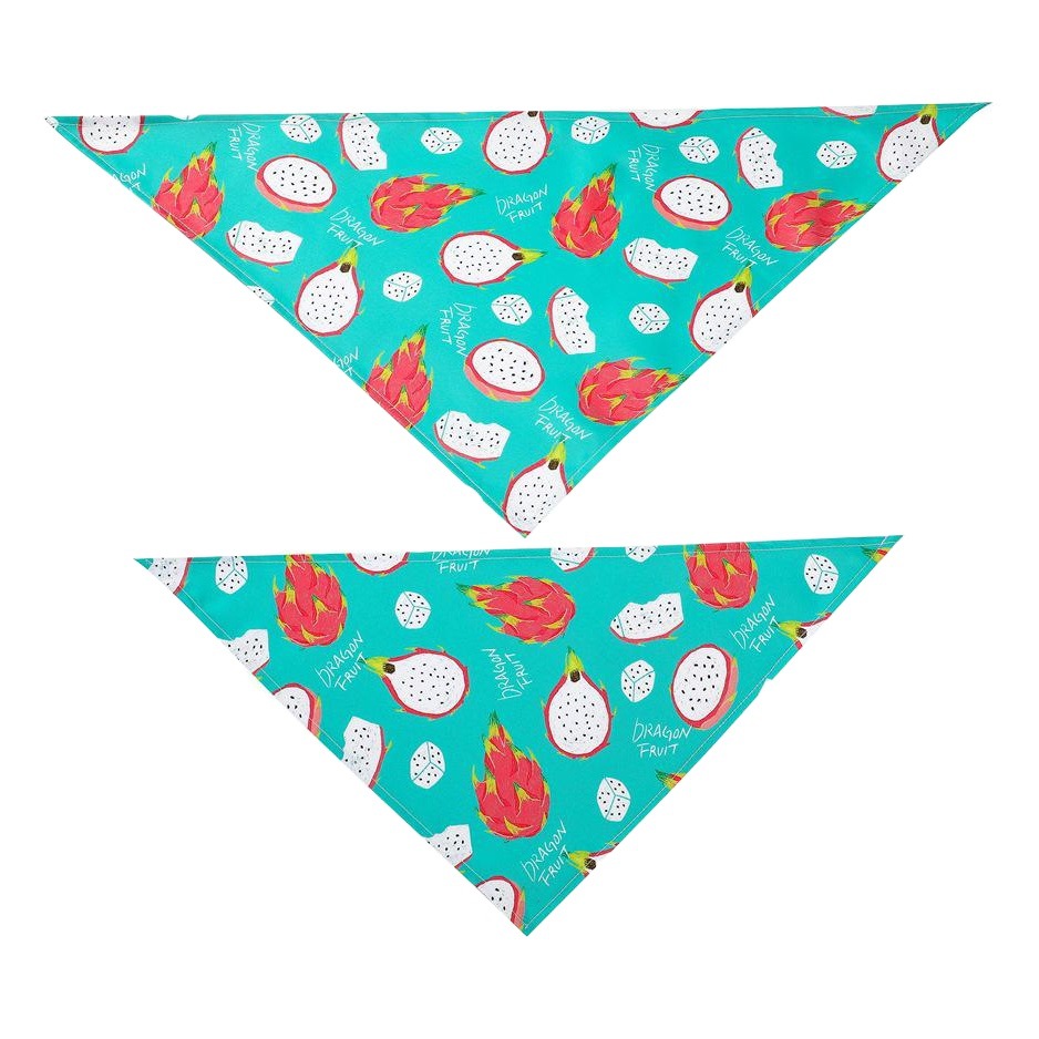 Liquidación especial fábrica en stock donut sandía dibujos animados mascota perro saliva toalla perro triángulo bufanda impresa bufanda