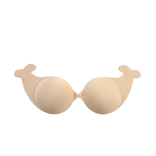 European and American leopard print dolphin breast patch anti-sagging front buckle push-up breast patch breathable silicone invisible lifting breast patch traceless