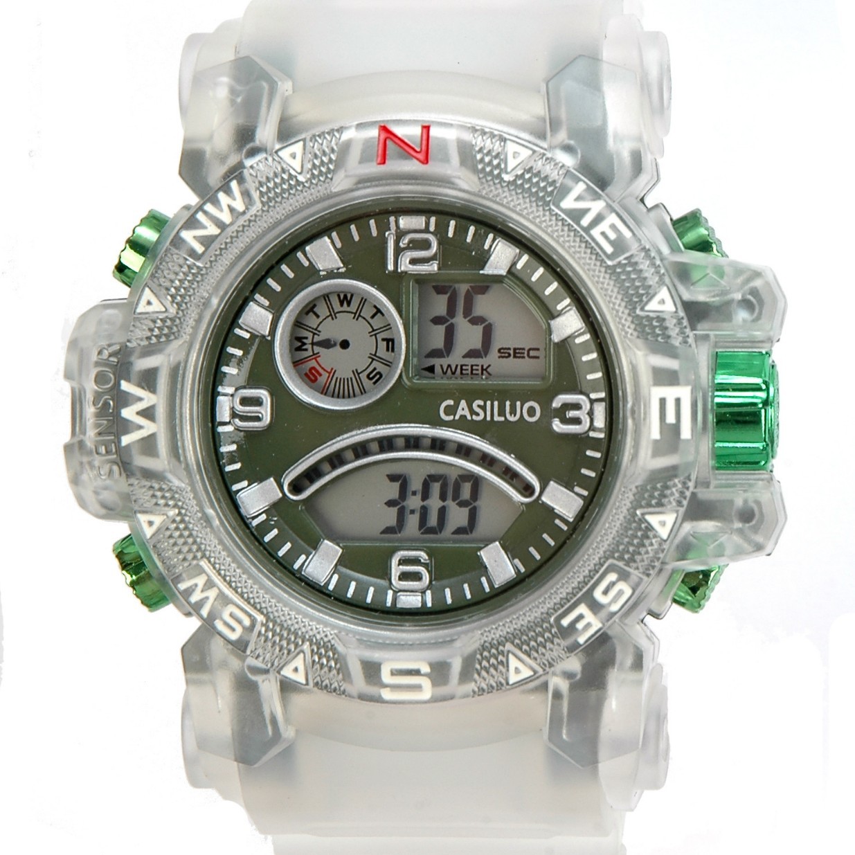 Factory wholesale men's outdoor sports electronic watch double display couple multi-function electronic watch FH-8807T