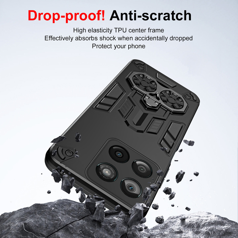 Suitable for Motoedge60Stylus Mobile Phone Case Edge60Pro Magnetic Stand Anti-Fall G05 Protective Case G15