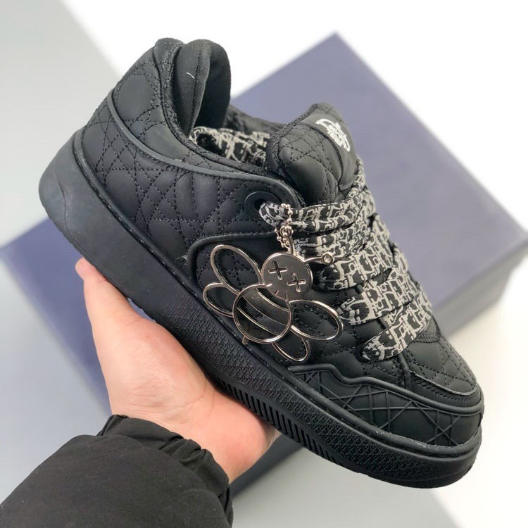 Wholesale B9S Skate Sneakers Leather Round-Toe Thick-Soled Lace-Up Low-Top Men's Sneakers