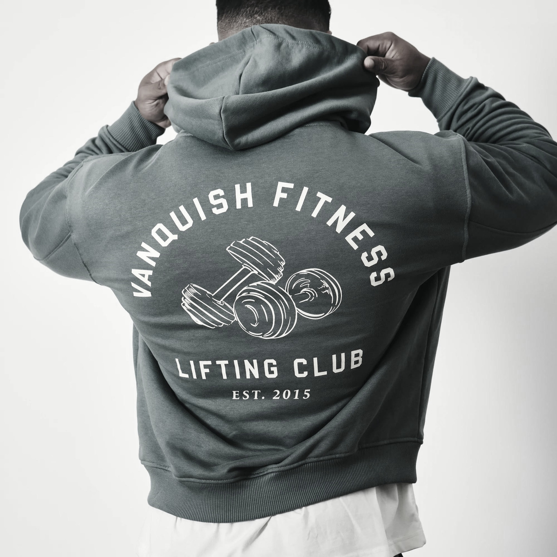 Cross-Border Autumn New Sports Sweatshirt for Men, Loose Fit, Fitness Training Pullover Hoodie, American Style Trendy Running Apparel