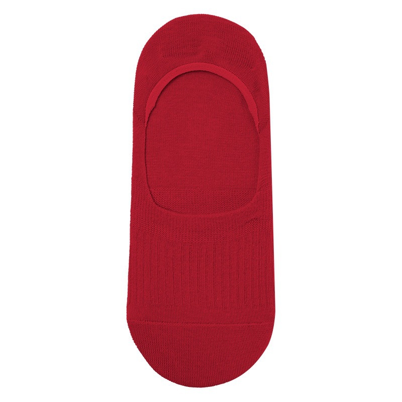 2025 primavera y verano delgada boca ligera de color sólido simple algodón peinado sin costura base de calcetines de barco invisible mujer no caiga talón