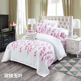 √ Spring and Summer Refreshing Pastoral Modern Simple Style Bedding Home Cotton Twill Printed Four-Piece Set Factory