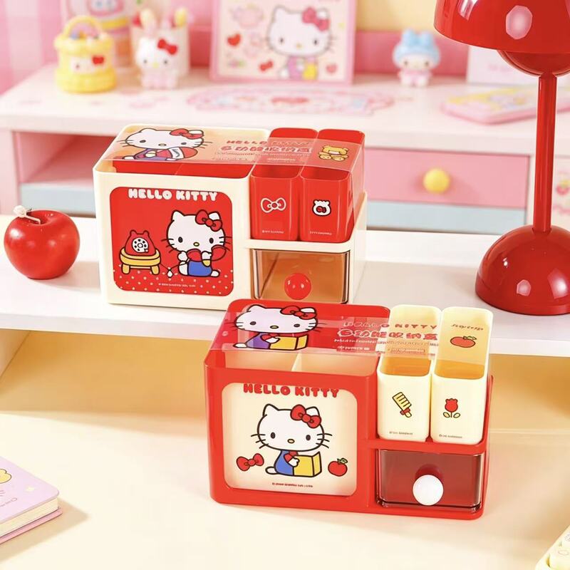 Authentic Sanrio Storage Box, Hello Kitty Storage Box, Cute Pen Holder, Stationery Storage Box, Stationery Miscellaneous Storage Rack Authentic Sanrio Storage Box, Hello Kitty Storage Box, Cute Pen Holder, Stationery Storage Box, Stationery Miscellaneous Storage Rack