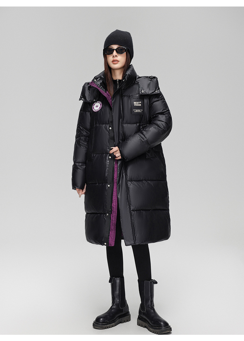 Women's Autumn and Winter Fashion Classic Versatile Slim Fit Warm Cotton Feather Jacket_voghion.com