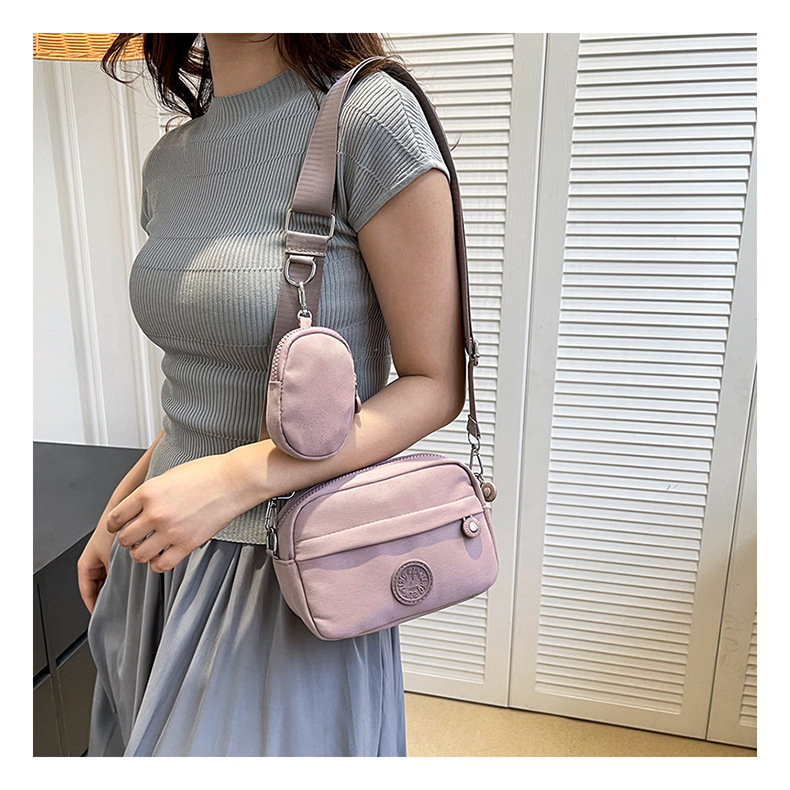 Women's All Seasons Oxford Cloth Solid Color Basic Square Zipper Shoulder Bag display picture 1