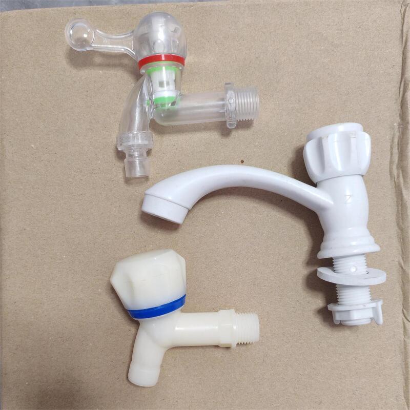 Transparent faucet kitchen household washing machine splash-proof plastic water nozzle 4 points 6 points anti-freeze anti-aging faucet hot and cold