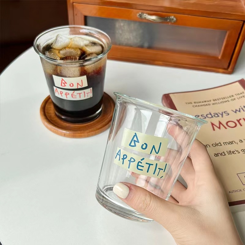 ins風網紅咖啡廳美式咖啡杯飲料果汁杯冷飲杯簡約網紅玻璃杯