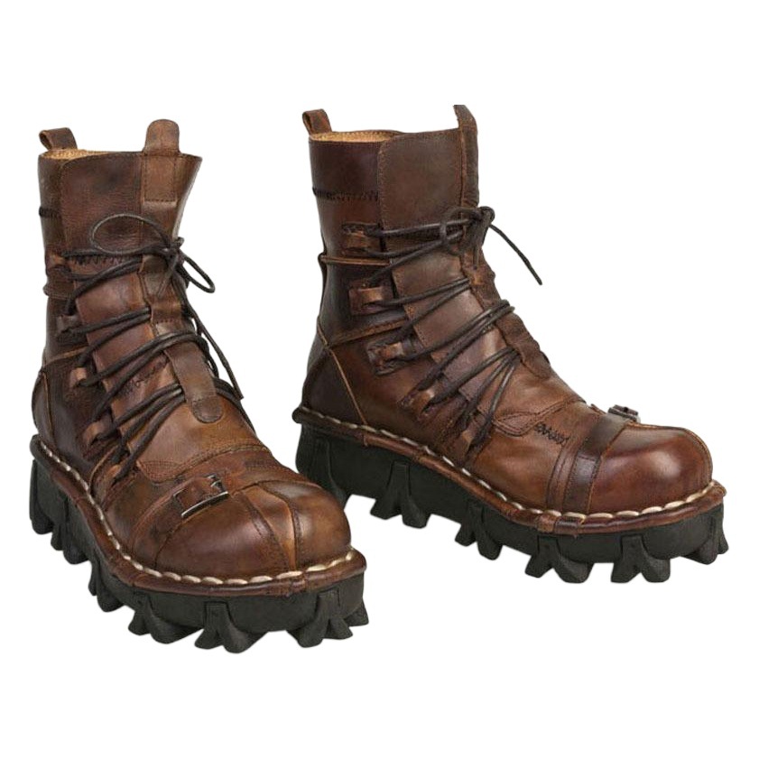 Hombres de arranque de cuero de los hombres de alta Martin botas desierto botas cortas Harley botas de la motocicleta botas de suela gruesa botas de cuero punk 1809