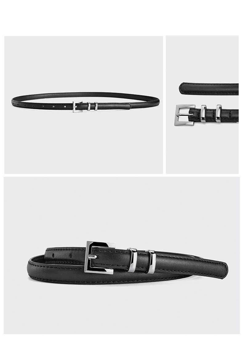 80g Weight Belt Classification 1 Piece Quantity Elegant Simple Style Solid Color Pu Leather Alloy Women's Leather Belts