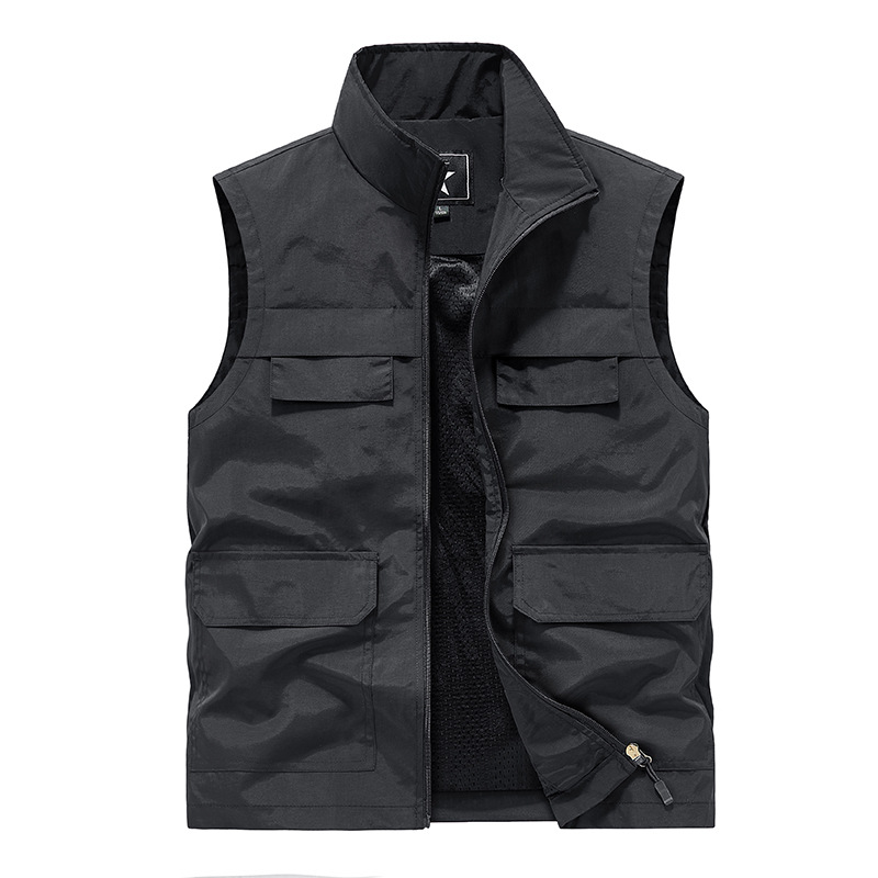 Chaleco de lana impermeable al aire libre abrazadera de caballo transfronteriza fuera de invierno fotografía de pesca multi-bolsillo chaleco de herramienta hombre personalizado