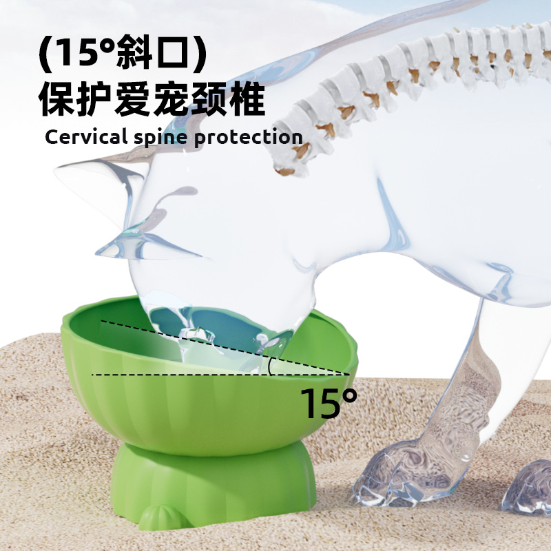 Tazón para gatos, cuello de cactus, tazón único de macarón para gatos, tazón para mascotas, nuevo tazón para perros transfronterizos