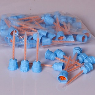 Dental material disposable silicone rubber impression dental mixing head temporary crown mixing head static AB glue mixing tube